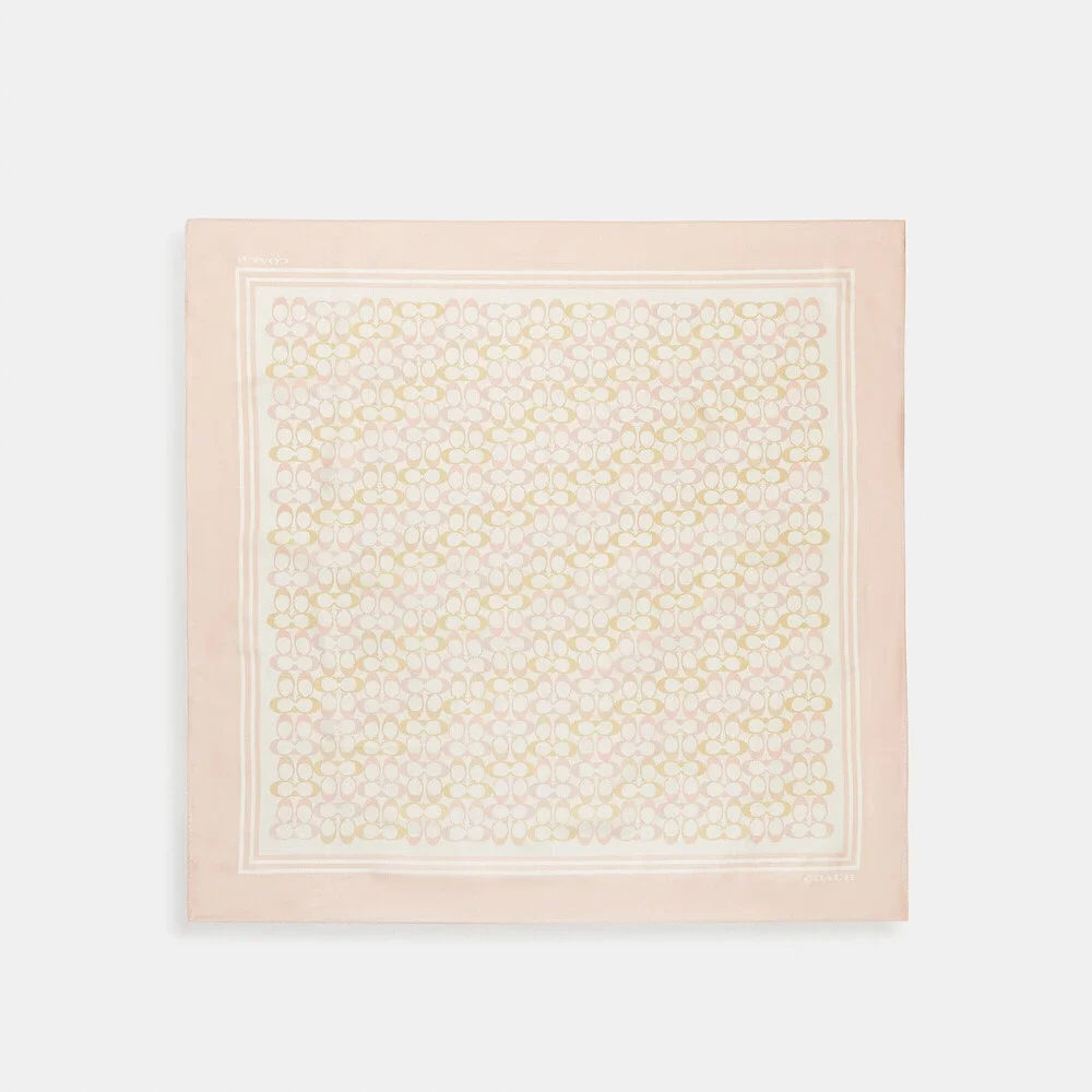 Coach Signature Silk Square Scarf
